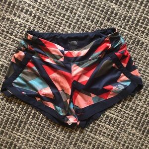 North Face athletic shorts in rare geo pattern